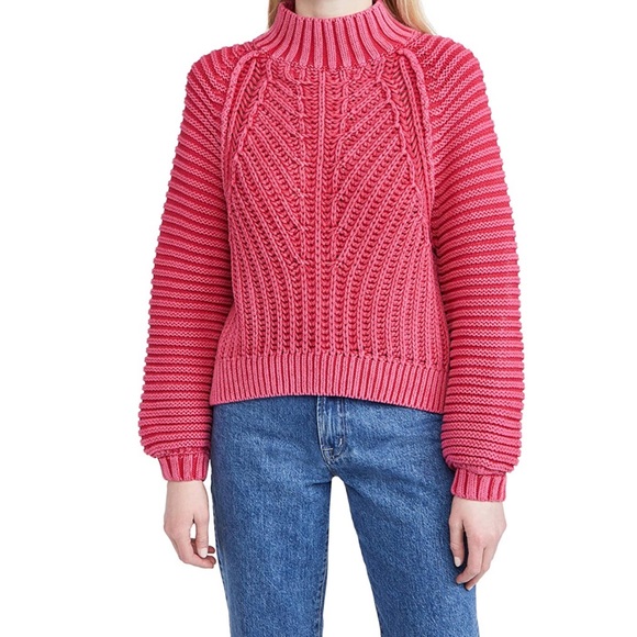 NEW Free People Sweetheart Sweater Candy Blossom - Picture 2 of 7